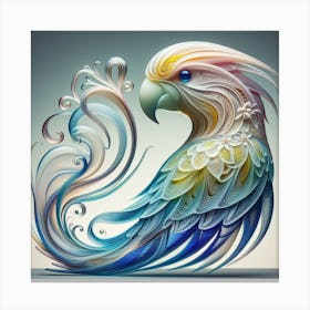 Glass Parrot 1 Canvas Print