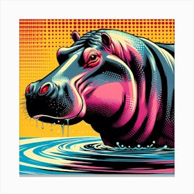 Pop Hippo 3 Canvas Print