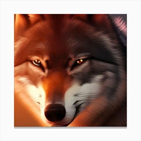 Piercing gaze of a Red Fox. Canvas Print