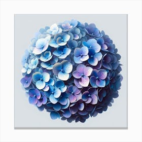 Blue Hydrangeas Canvas Print