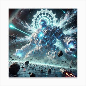 A Colossal Kaiju Named Celestia, The Cosmic Enforc Canvas Print