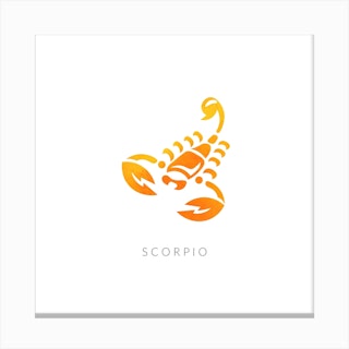 Scorpio Zodiac Square Canvas Print