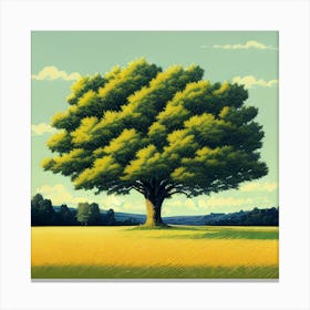 Large Green Oak Canvas Print
