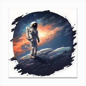 Astronaut In Space Canvas Print