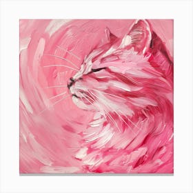 Pink Cat Canvas Print