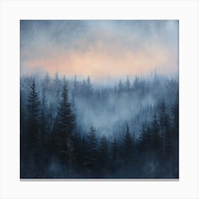 Fog Forest Canvas Print