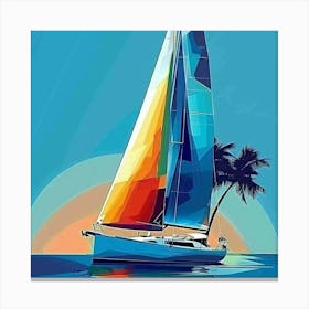 Sailboat Painting 1 Canvas Print