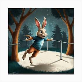 Rabbit In The Woods Canvas Print