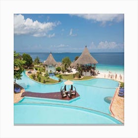 Pool At The Beach Canvas Print