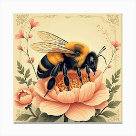 William Morris Bee Vintage Art Print (14) Canvas Print