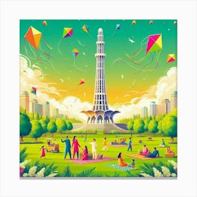 Lahore,Minar e Pakistan #heritag Canvas Print