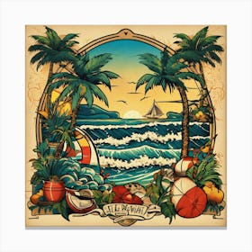 Tropical Island Canvas Print