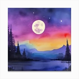 Full Moon In The Sky Canvas Print