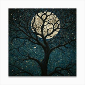 Full Moon Tree Canvas Print