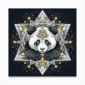 Panda Star Canvas Print