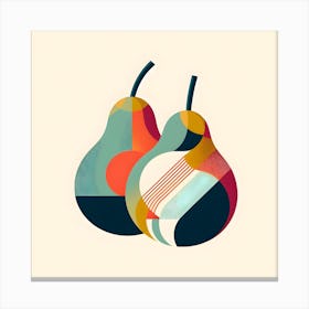 Modern Graphic Pears Illustration Canvas Print