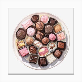 Plate Of Chocolates 1 Canvas Print