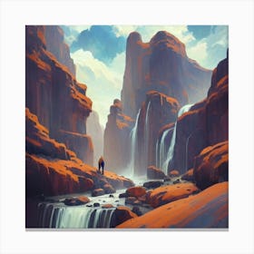 Landscape of valley rocks 19 Canvas Print