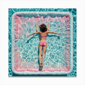 Swimming Art Print (29) Canvas Print