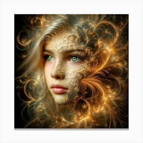 Face Of A Girl Canvas Print