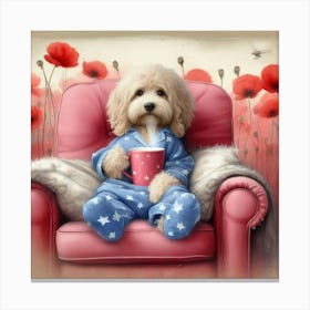 Dog In Pajamas 2 Canvas Print