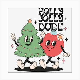 Holly Jolly Jude Canvas Print