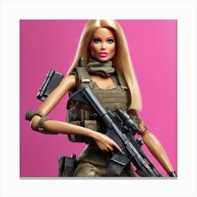 Barbie Soldier 1 Canvas Print