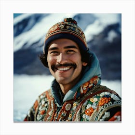 A Man Smiling At The Camera Canvas Print