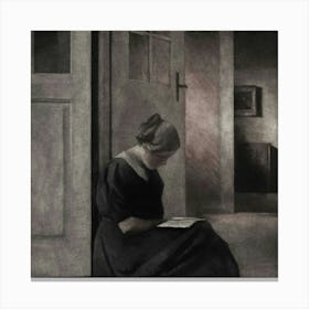 Woman Reading Canvas Print