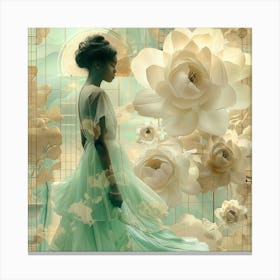 Girl In A Dress 5 Canvas Print