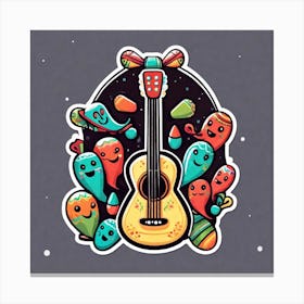 Mexican Guitar 10 Canvas Print