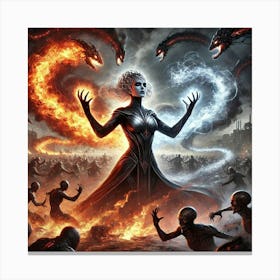 Queen Sorath Elemental Domination Canvas Print