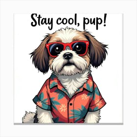 Stay cool, pup! Canvas Print