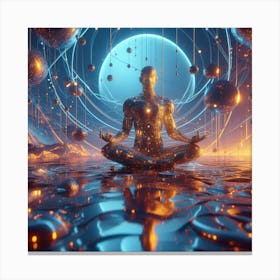 Meditation In Space Canvas Print