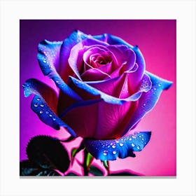 Blue Rose Wallpaper Canvas Print