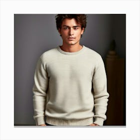 Mock Up Jumper Blank Plain Sweater Pullover Knit Cotton Wool Fleece Soft Comfy Cozy M (22) Canvas Print