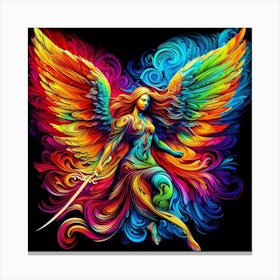 Angel With Sword Canvas Print