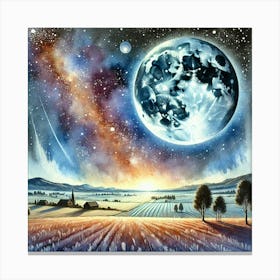 Full Moon In The Sky Canvas Print