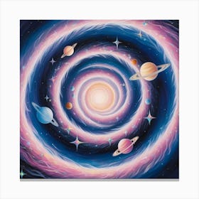 Saturn Spiral Canvas Print