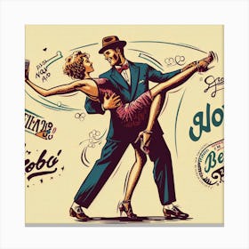 Tango Dancers Canvas Print