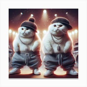 Hip Hop Cats Canvas Print