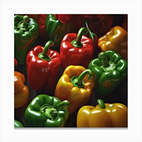 Colorful Peppers 10 Canvas Print