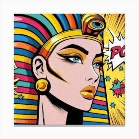 Pop Egyptian Sarah Glowline Canvas Print