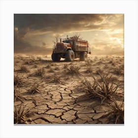 Truck In The Desert 5 Canvas Print