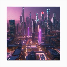 Futuristic Cityscape 175 Canvas Print