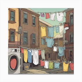 Laundry Day Art Print Canvas Print