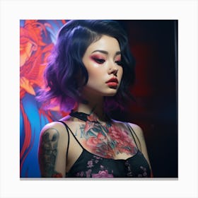 Tattooed Girl Canvas Print