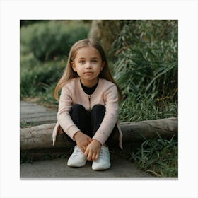 Portrait Of A Little Girl 1 Canvas Print