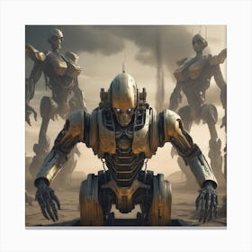 Robots In The Desert 19 Canvas Print