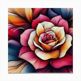 Colorful Rose 5 Canvas Print